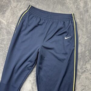 Vintage Nike Pants Men Large Wide Leg Zip Pockets Drawstring Y2K Polyester